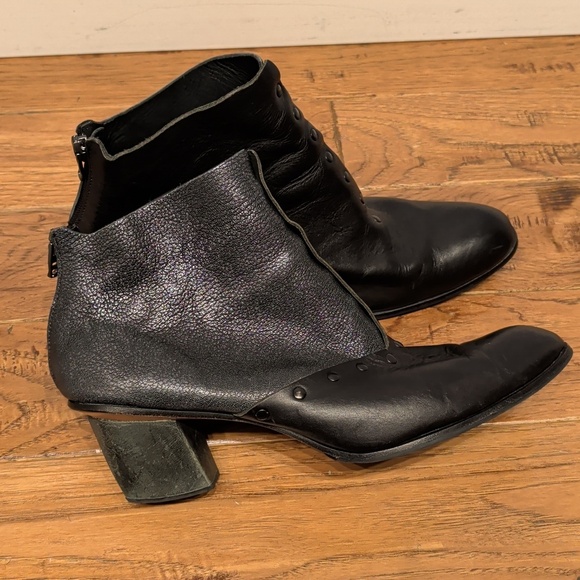 CYDWOQ Bottie Black Handmade Women's Ankle Boots - Picture 3 of 7